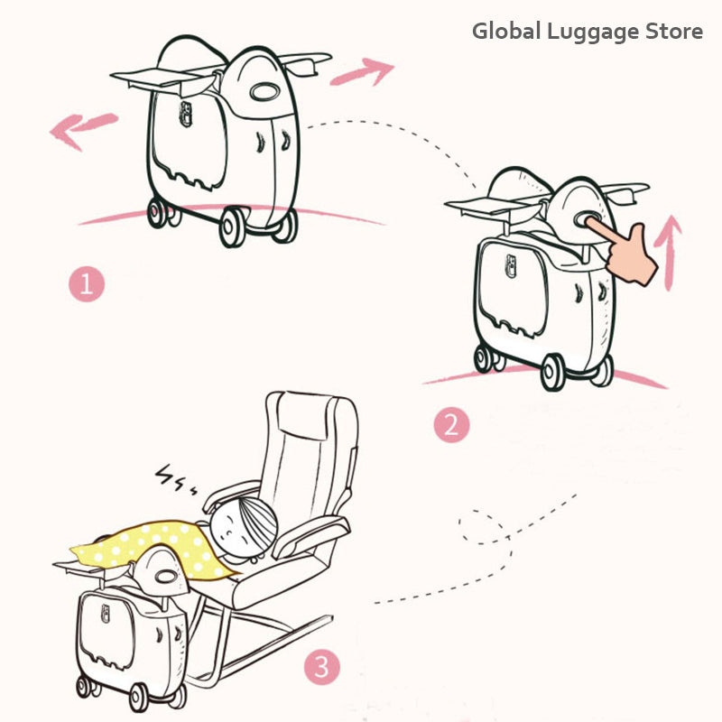 Multifunctional children's luggage suitcase