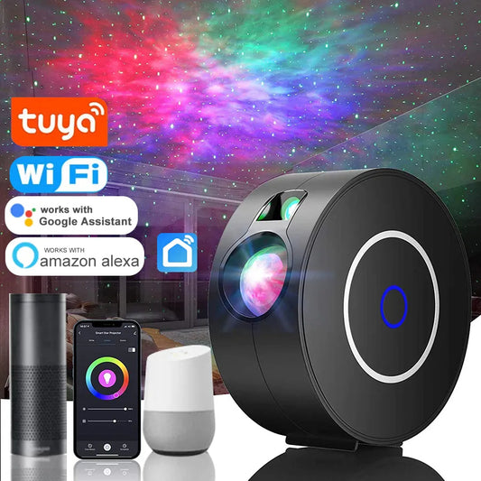 Tuya WiFi Smart Aurora Galaxy Star Projector Night Light